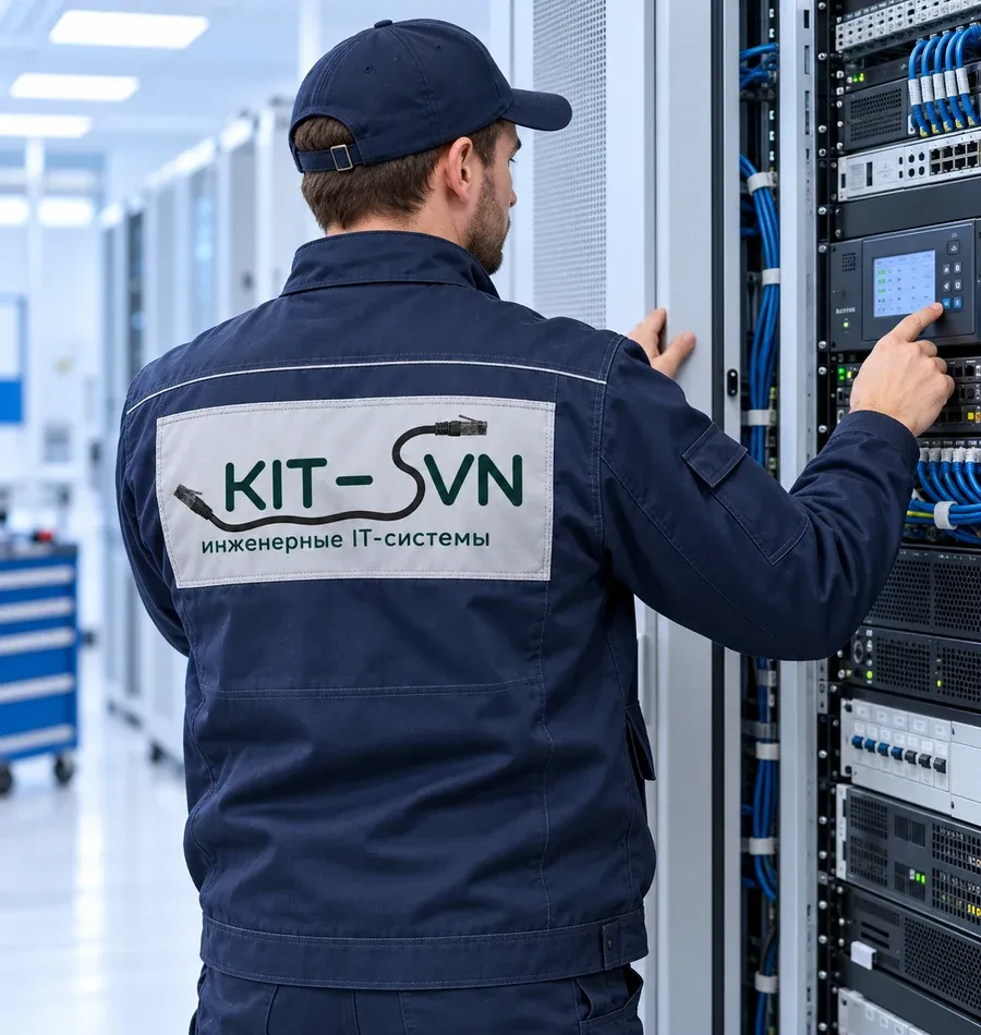 Инженер KIT-SVN обслуживает оборудование